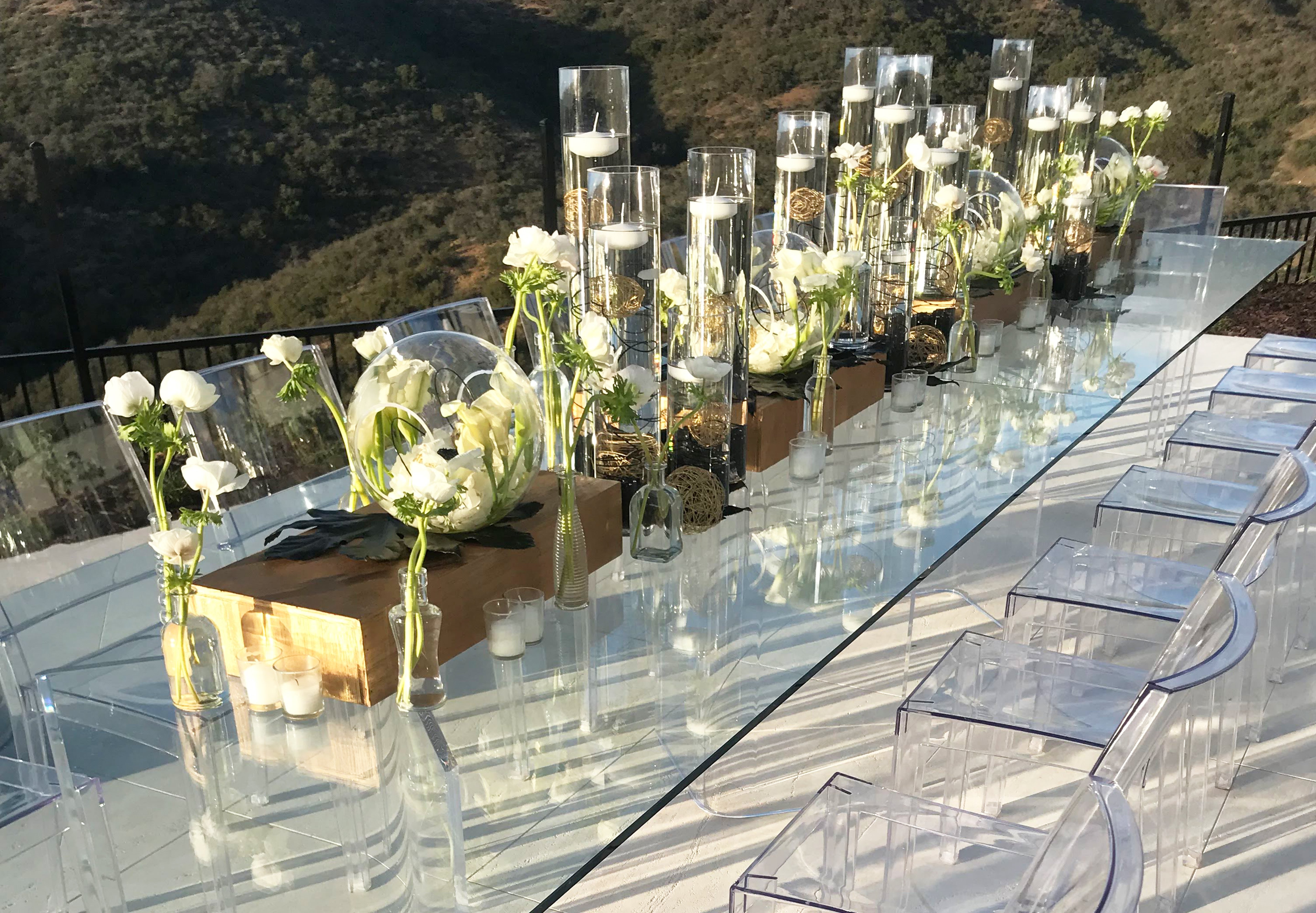 Glass tables